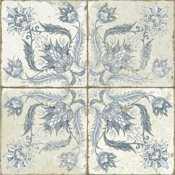 Helix Indigo Blue Matt Patterned Wall and Floor Tiles - Image 4