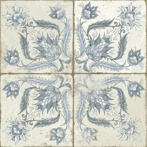 Helix Indigo Blue Matt Patterned Wall and Floor Tiles - Image 5