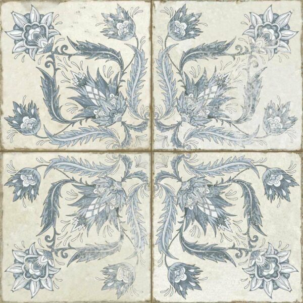 Helix Indigo Blue Matt Patterned Wall and Floor Tiles - Image 8