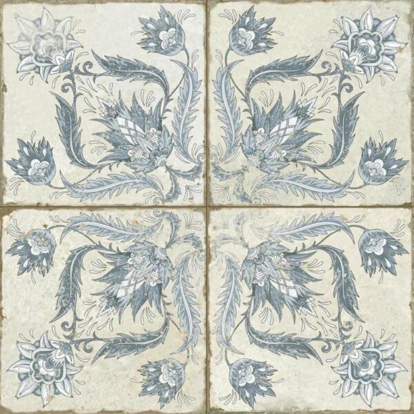 Helix Indigo Blue Matt Patterned Wall and Floor Tiles - Image 6