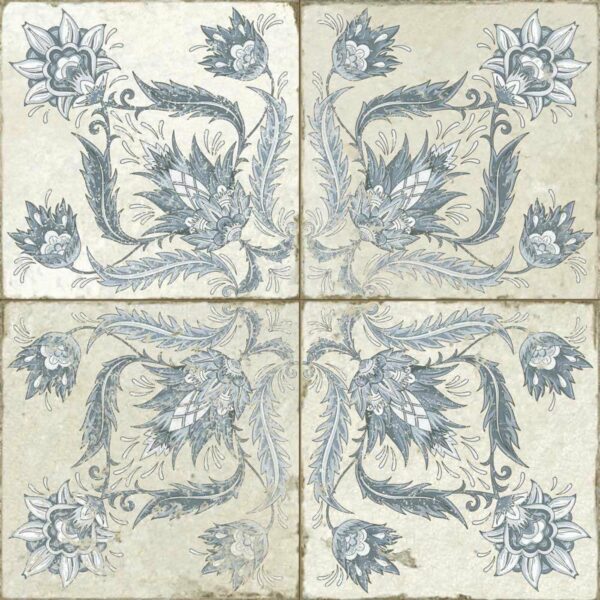 Helix Indigo Blue Matt Patterned Wall and Floor Tiles - Image 7