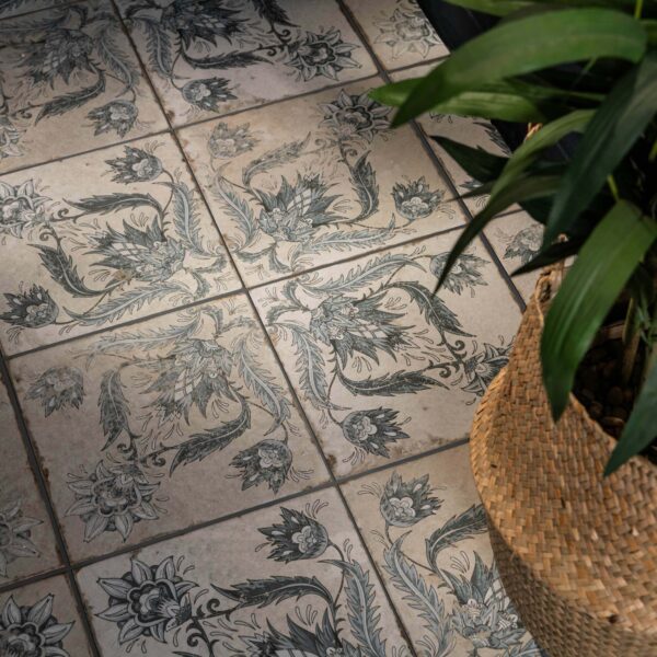 Helix Indigo Blue Matt Patterned Wall and Floor Tiles - Image 13