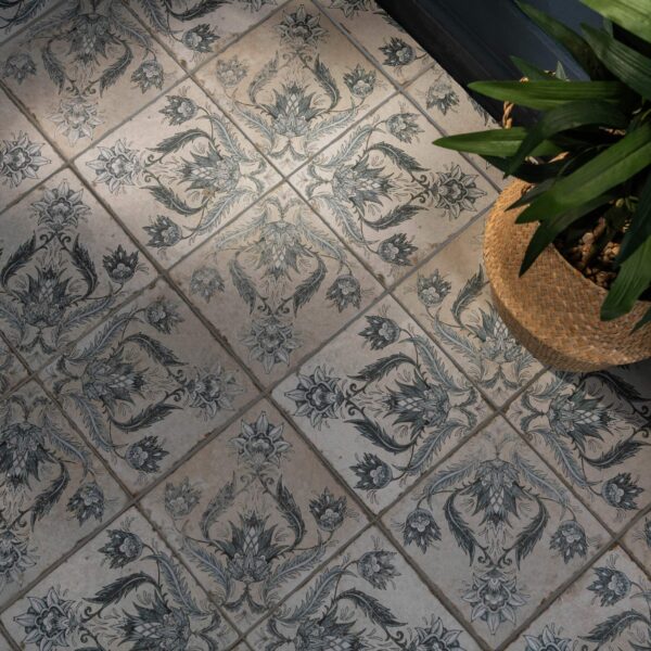 Helix Indigo Blue Matt Patterned Wall and Floor Tiles - Image 14