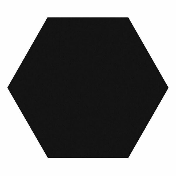 Hexa-Style Matt Black Hexagon 126x110 Tiles - Image 2