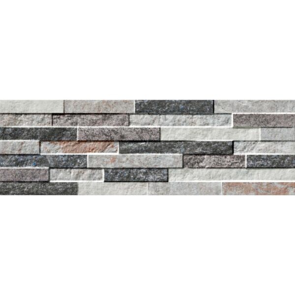 Isidora Dark Grey Thick Porcelain Splitface Effect Wall Tiles - Image 2