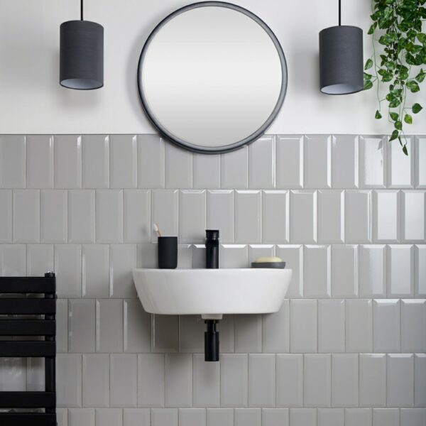 Jubilee Ceramic Grey Gloss Metro Wall Tiles