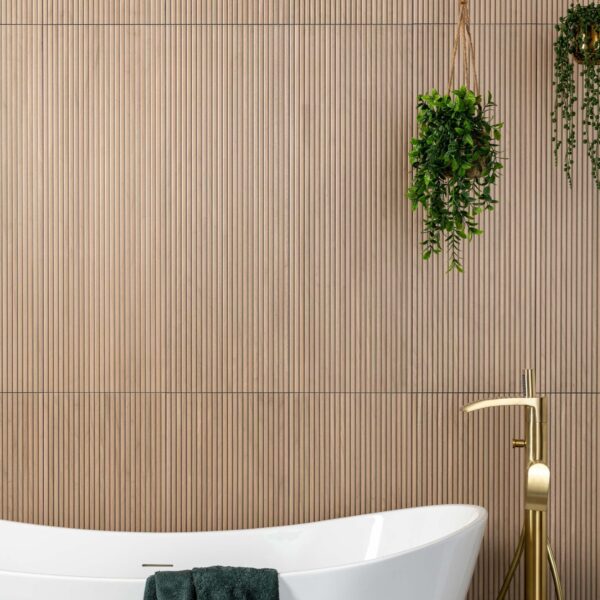 Contour Brown Oak Wood Slat Effect Wall Tiles - Image 6