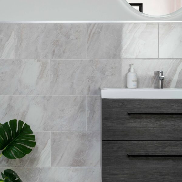 Mediterranean Light Grey Marble Effect Wall Tiles - Image 6