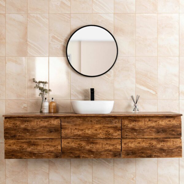 Mediterranean Light Tan Marble Effect Tiles