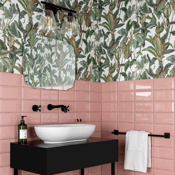 Covent Ceramic Garden Gloss Pink Metro Tiles