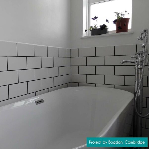 Flat Ceramic Chalk Farm Matt White Metro Tiles - Image 15