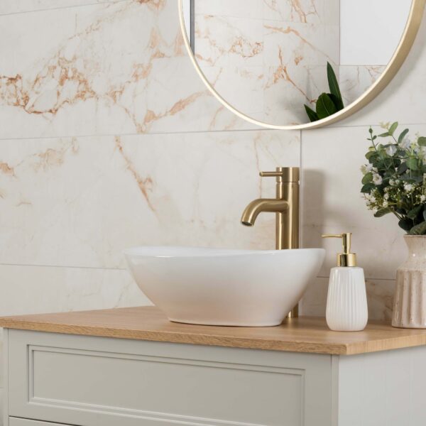 Elysian Calacatta Gold Vein Matt Marble Effect Wall Tiles - Image 5