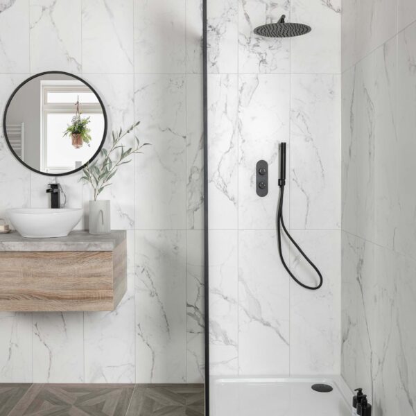 Elysian Calacatta Grey Vein Matt Marble Effect Wall Tiles