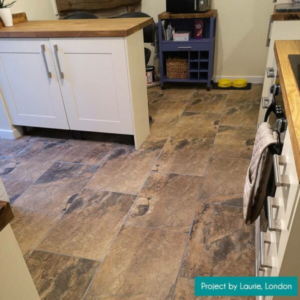 Lockstone Mocha Brown Slate Effect Wall and Floor Tiles - Image 4