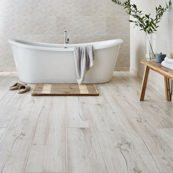 Muniellos Light Oak Wood Effect Porcelain Floor Tiles