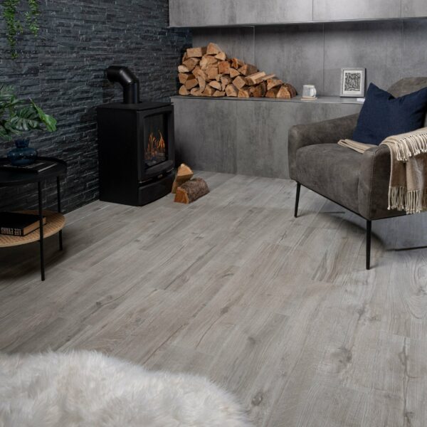 Muniellos Grey Anti-Slip Wood Effect Porcelain Floor Tiles