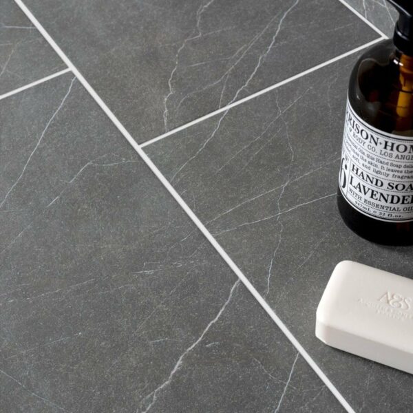 Chalkstone Ash Grey Matt Stone Effect Wall And Floor Tiles - Image 4