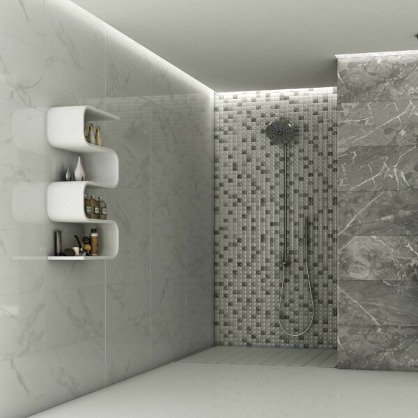 Carrara Grey Marble Effect Tiles