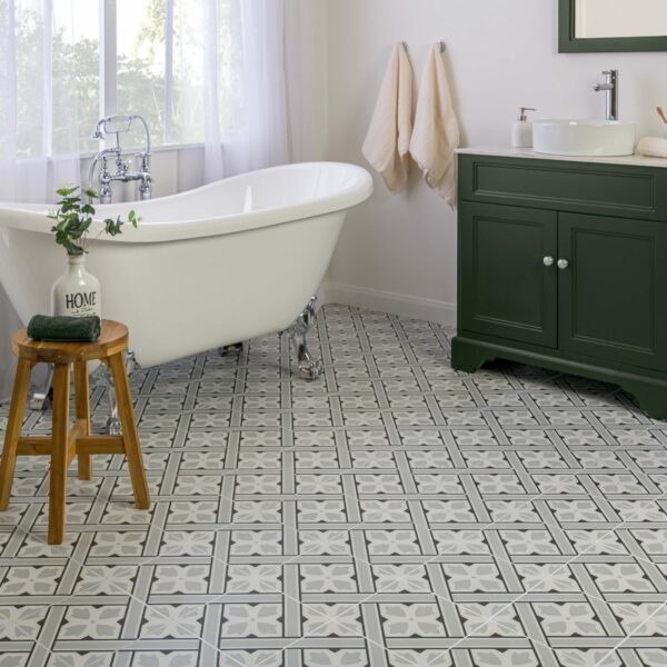 Mr Jones Grey Matt Patterned Ceramic Wall and Floor Tiles