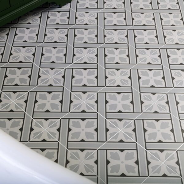 Mr Jones Grey Matt Patterned Ceramic Wall and Floor Tiles - Image 8