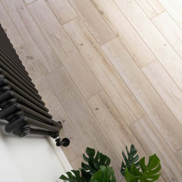 Oakdale Light Beige Wood Effect Porcelain Floor Tiles - Image 5