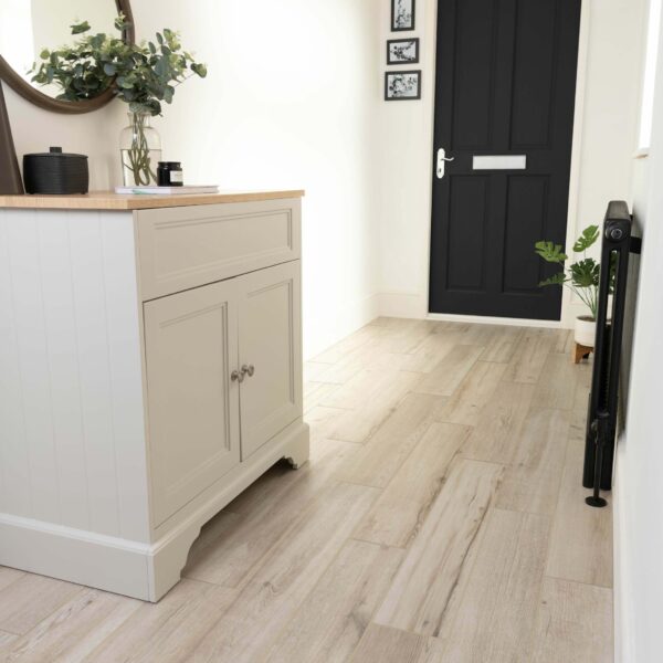 Oakdale Light Beige Wood Effect Porcelain Floor Tiles