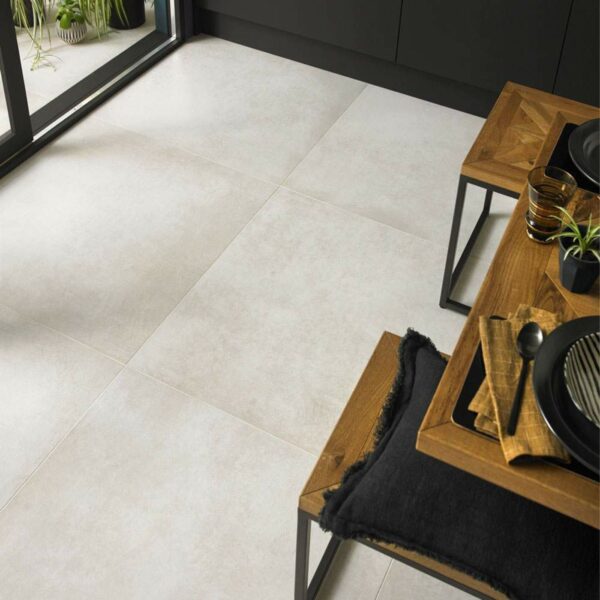 Optimum Bianca Light Grey Stone Effect Wall And Floor Tiles - Image 3