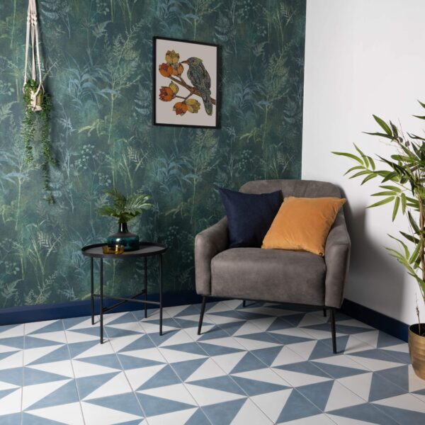 Osby? Blue Patterned Porcelain Tiles - Image 9