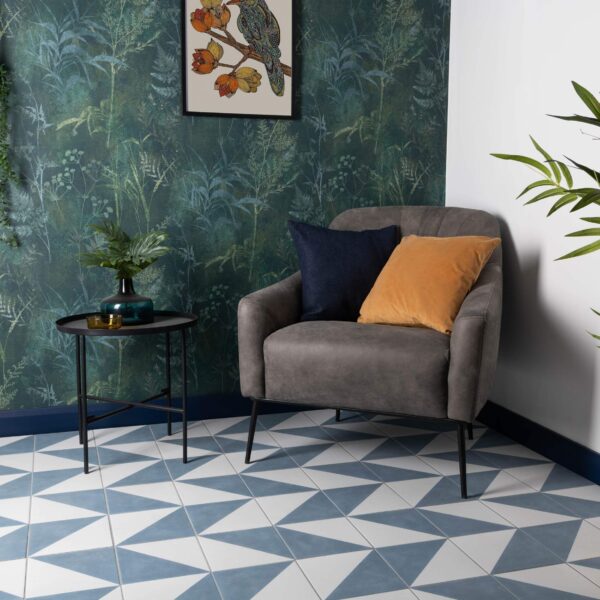 Osby? Blue Patterned Porcelain Tiles - Image 4