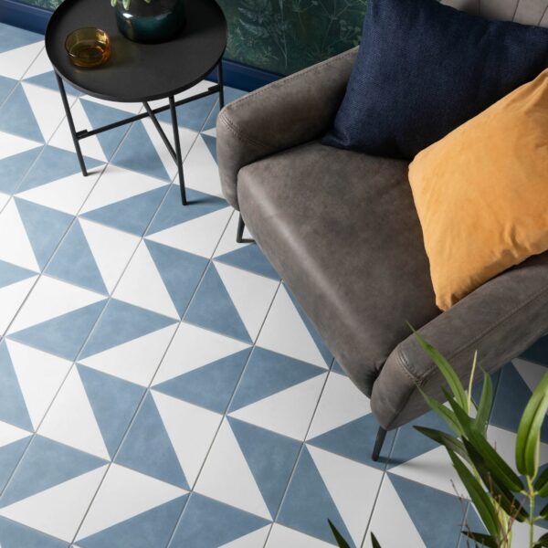 Osby? Blue Patterned Porcelain Tiles - Image 8