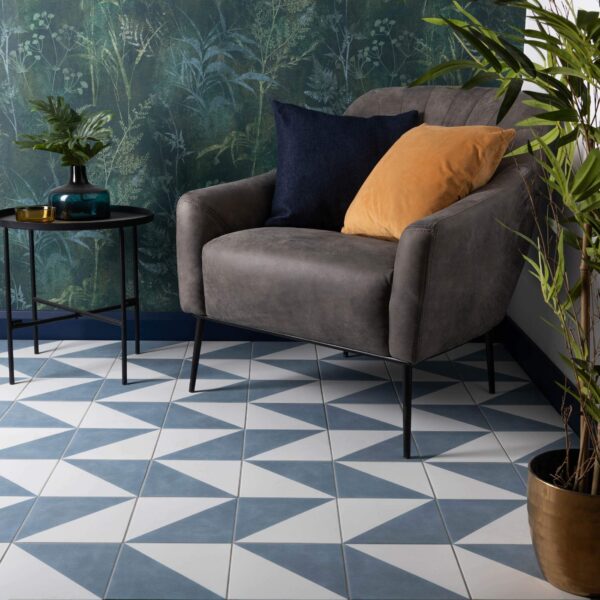 Osby? Blue Patterned Porcelain Tiles - Image 7