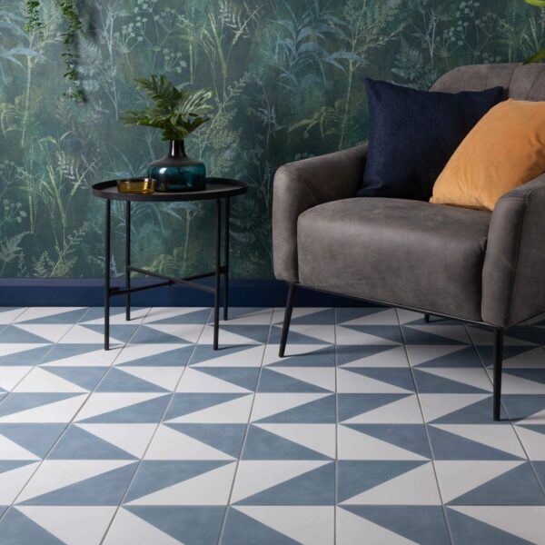 Osby? Blue Patterned Porcelain Tiles - Image 6