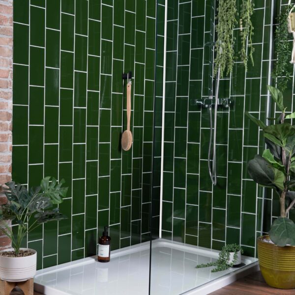 Park Gloss Flat Green Metro Tiles