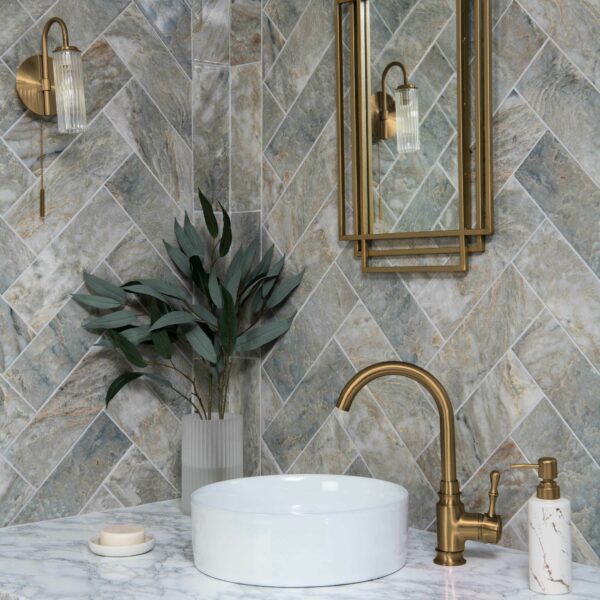 Passion Onyx Pear Light Green Marble Effect Wall Tiles