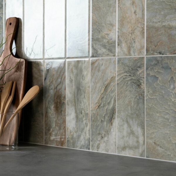 Passion Onyx Pear Light Green Marble Effect Wall Tiles - Image 7