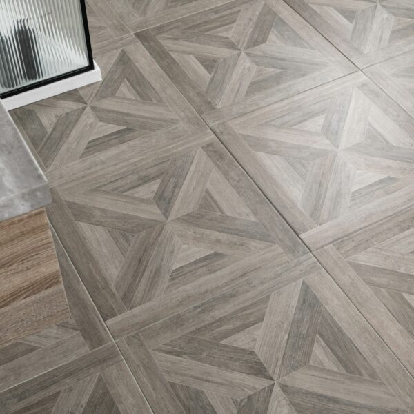 Empire Ash Parquet Wood Effect Porcelain Floor Tiles - Image 4