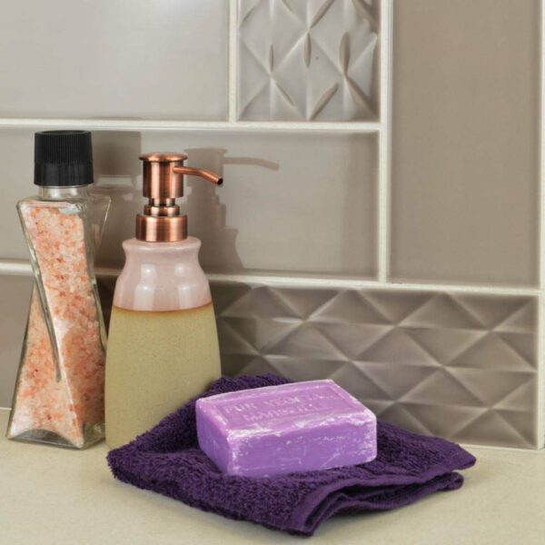 Ritz Pebble Brown Decor Gloss Wall Brick Tiles