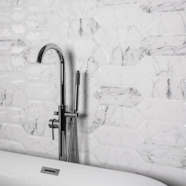 Pickett? Gloss Bevelled White Carrara Metro Tiles - Image 6