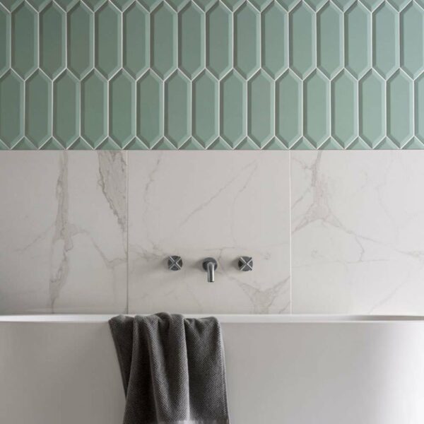 Pickett? Gloss Bevelled Green Mint Metro Tiles - Image 4