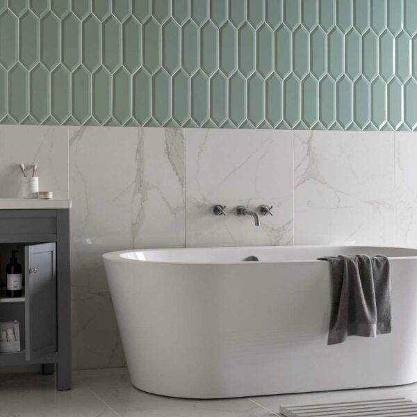 Pickett? Gloss Bevelled Green Mint Metro Tiles - Image 5