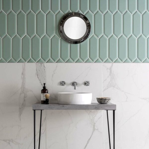 Pickett? Gloss Bevelled Green Mint Metro Tiles - Image 3