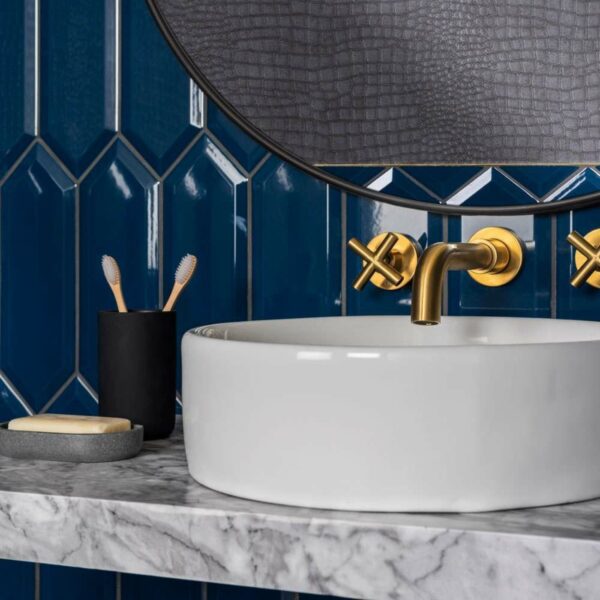 Pickett? Gloss Bevelled Navy Blue Metro Tiles - Image 5