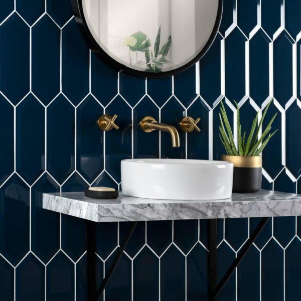 Pickett? Gloss Bevelled Navy Blue Metro Tiles