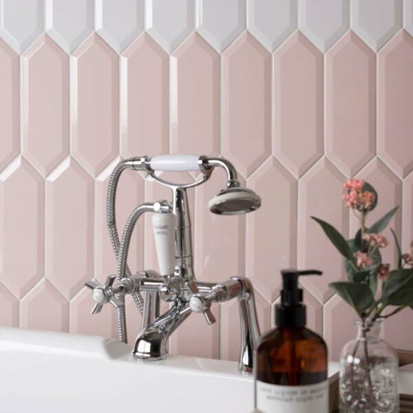 Pickett? Gloss Bevelled Petal Pink Metro Tiles - Image 4