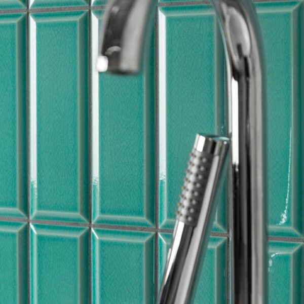 Plush Azulado Crackle Glaze Teal Metro Tiles - Image 4