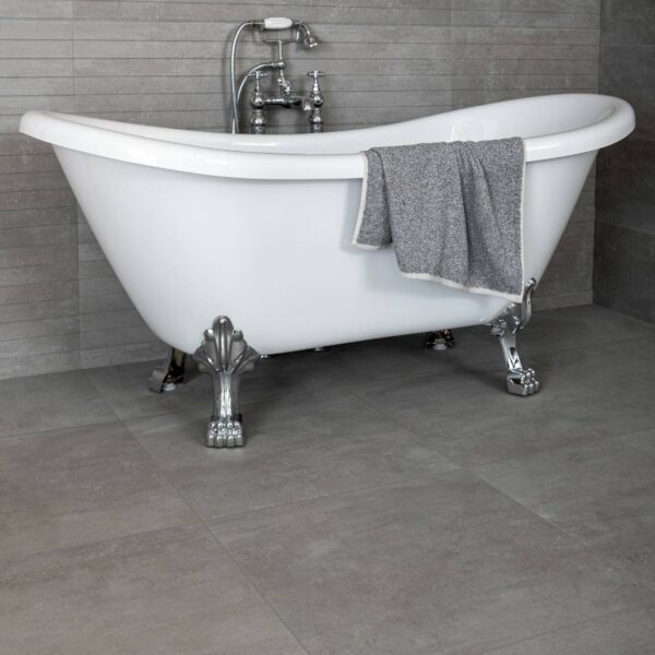 Genoa Grey Matt Decor Concrete Effect Wall Tiles - Image 6