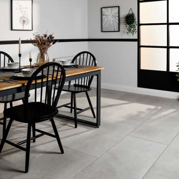 Bronte Country Bianco Light Grey Stone Effect Floor Tiles