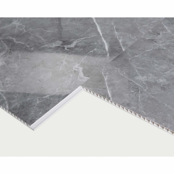 Trepanel Aqua Gloss Grey Marble Effect PVC Shower Wall Panel - Image 3