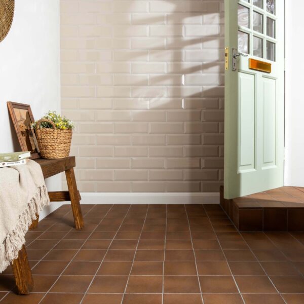 Aragon Autumn Brown Flat Quarry 150x150 Floor Tiles - Image 3