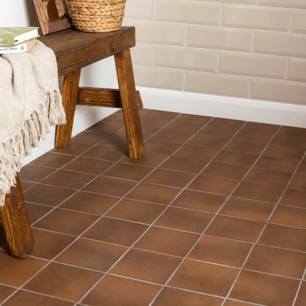 Aragon Autumn Brown Flat Quarry 150x150 Floor Tiles - Image 4